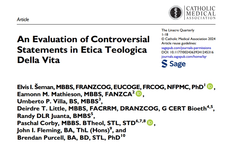An Evaluation of Controversial Statements in Etica Teologica Della Vita