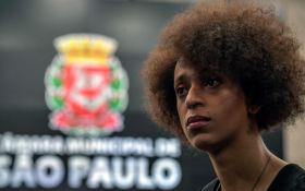 Brazilian trans councilperson Erika Hilton, elected by the Socialism and Freedom Party (PSOL), during an interview with AFP in São Paulo, Brazil, on November 23, 2020.